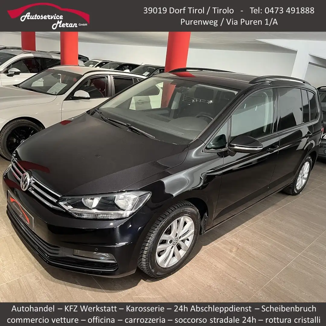 Volkswagen Touran TDI DSG 7 posti Euro 6 Nero - 1