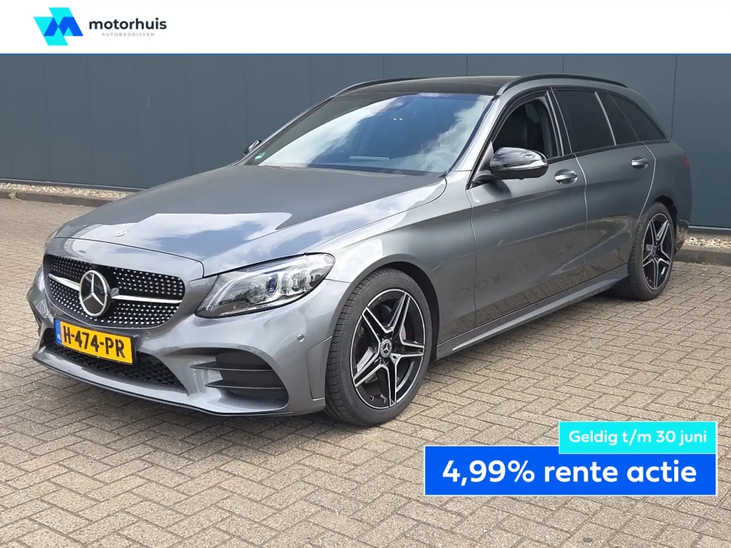 Mercedes-Benz C 200 Estate C200 184pk 9G-TRONIC Premium Plus AMG Line Grijs - 1
