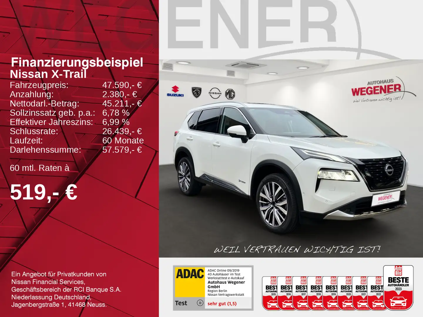 Nissan X-Trail X-TRAIL 1.5 VC-T e-4ORCE 213 PS 7-Sitze Tekna+ Weiß - 2