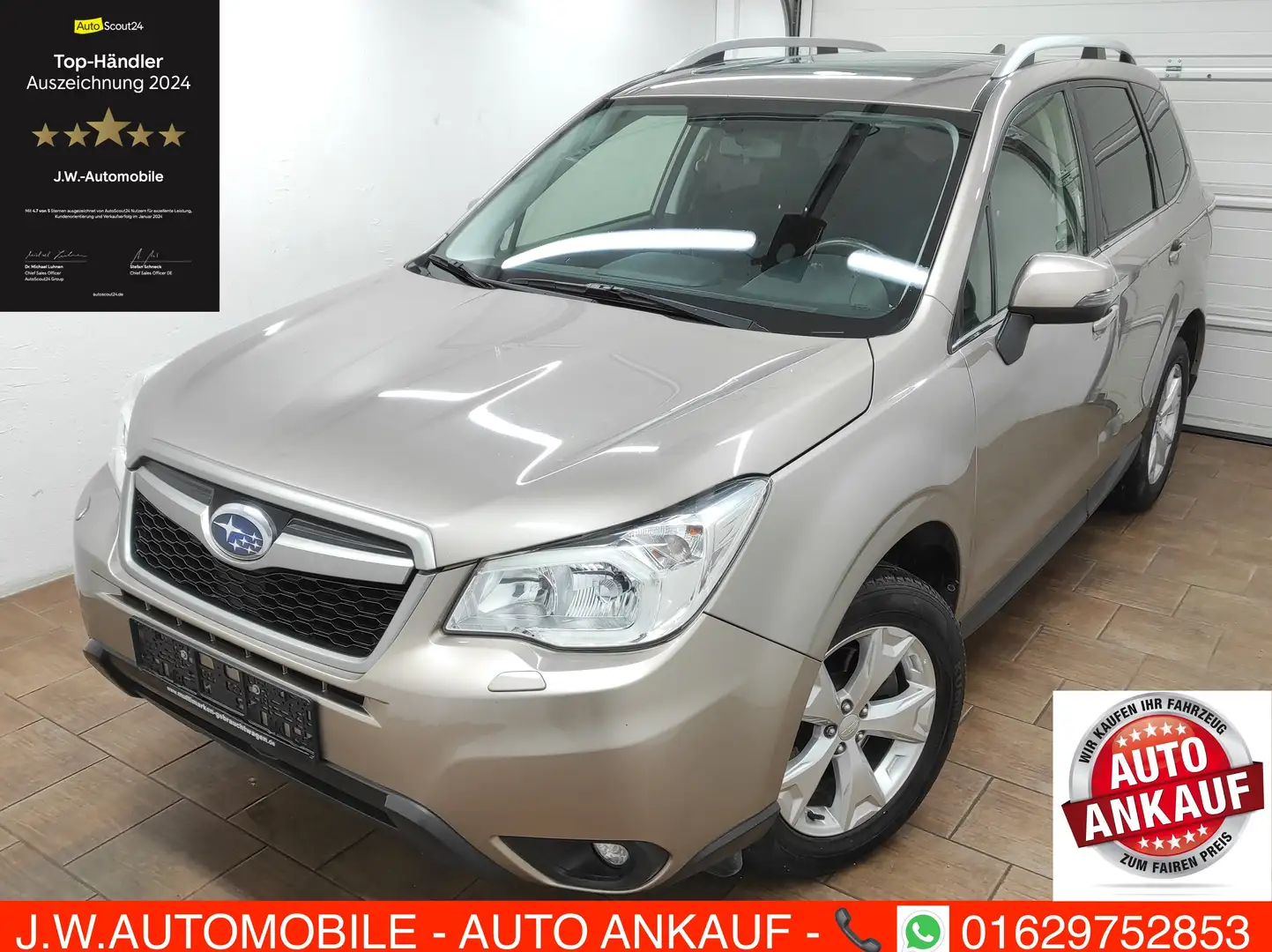 Subaru Forester 2.0 D AUTOMATIK ALLRAD 4X4  XENON KLIMA EURO-6 AHK Stříbrná - 1