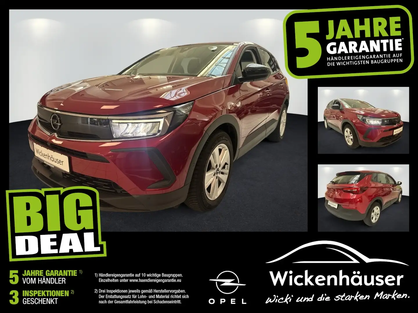 Opel Grandland 1.2 Turbo Rot - 1