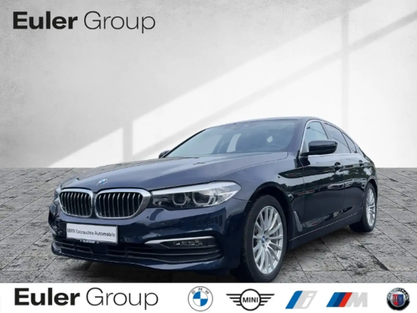 BMW 520 d Limousine HUD AHK-klappbar AHK Navi Leder Digita Bleu - 1