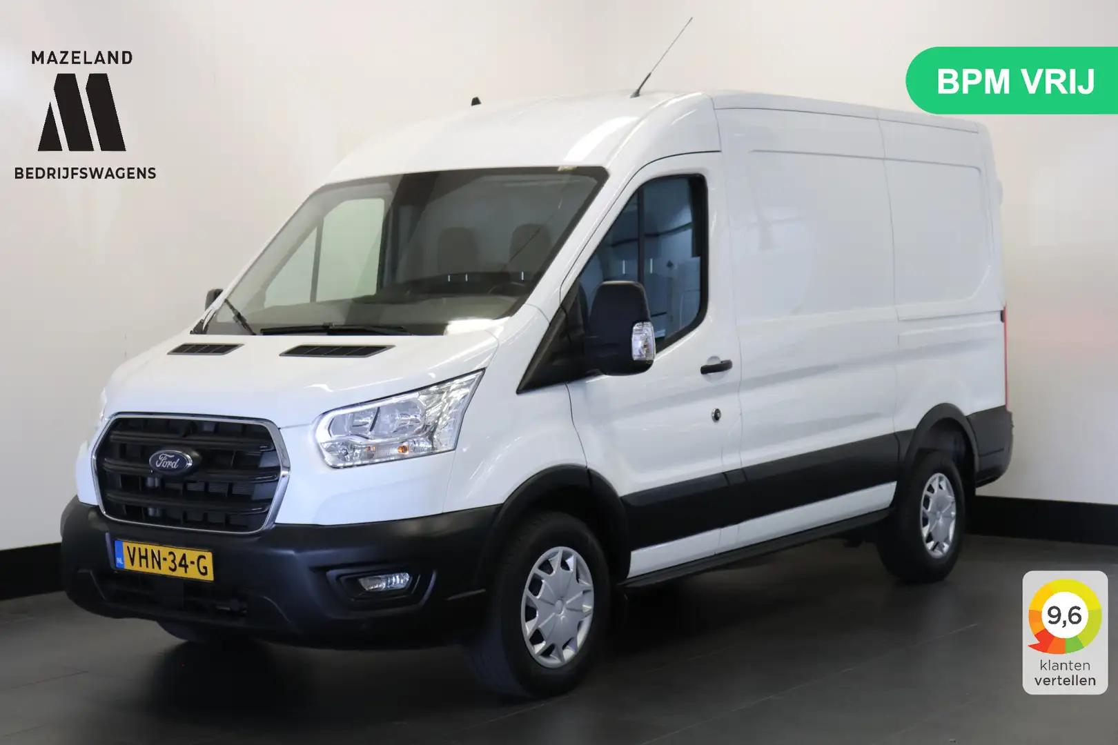 Ford Transit 2.0 TDCI 130PK Automaat L2H2 EURO 6 - Airco - Crui Wit - 1