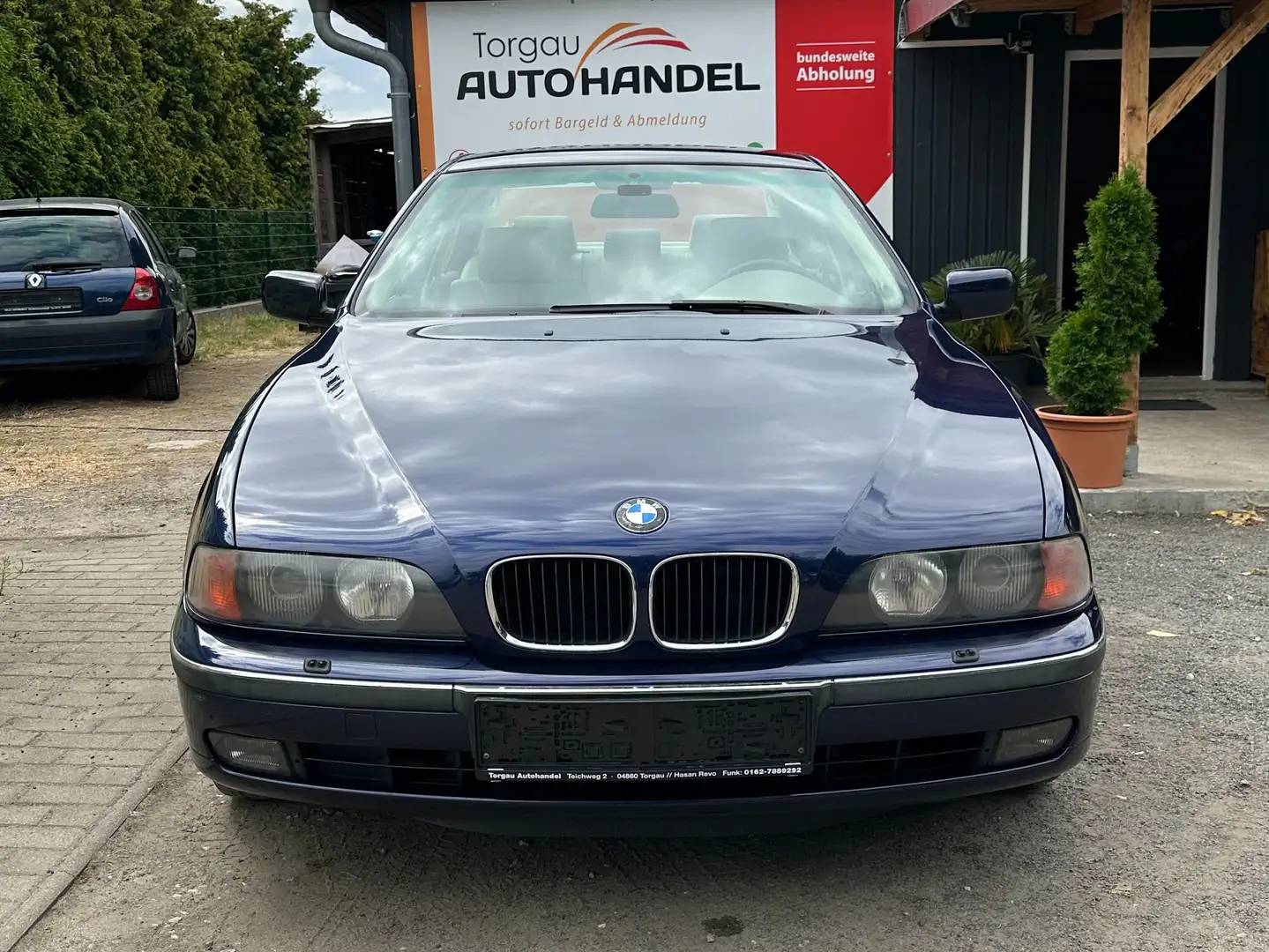 BMW 523 i TÜV-09-26/Klima./Vollleder/8 x Bereift./SHZ. Blau - 2
