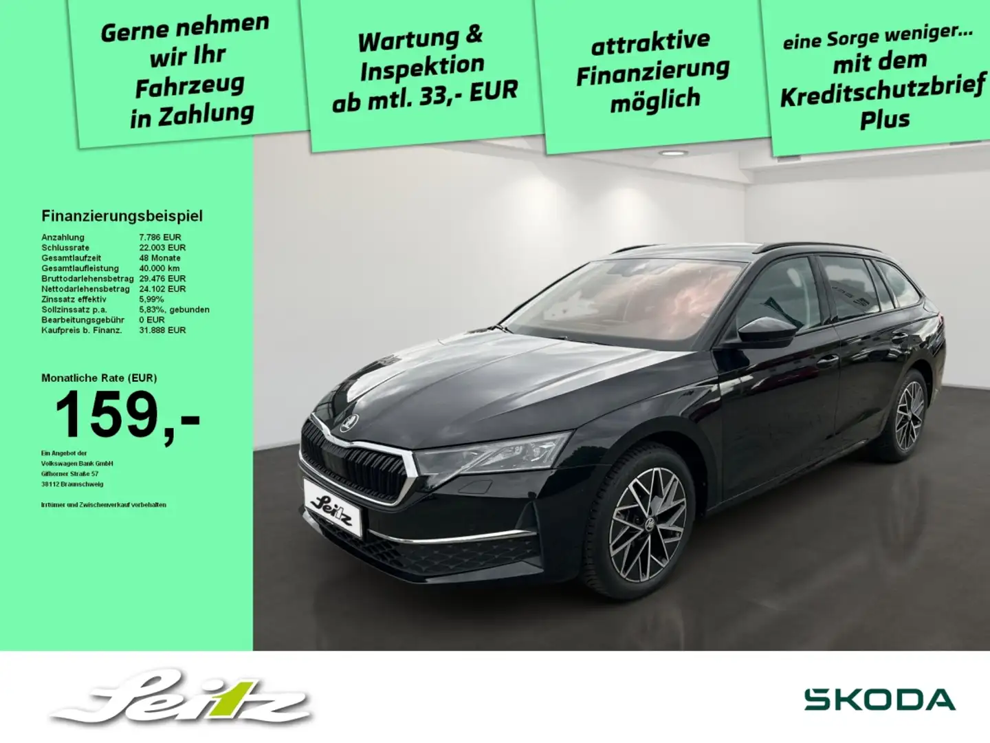 Skoda Octavia Combi 2.0 TDI Selection *MATRIX*KAMERA*LED* Noir - 1