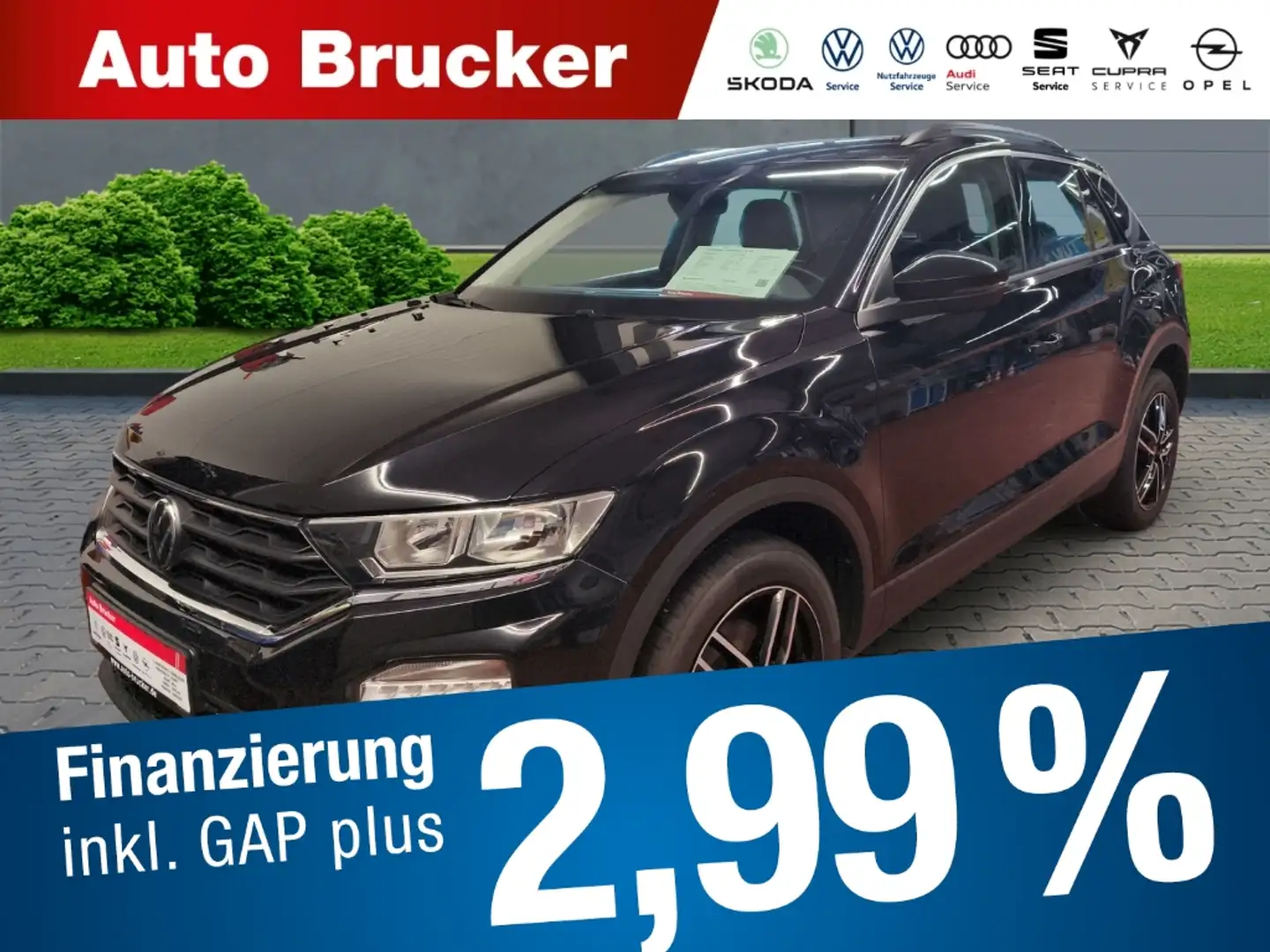 Volkswagen T-Roc Basis 1.0 TSI+Alufelgen+Klimaanlage+Servolenkung Schwarz - 1