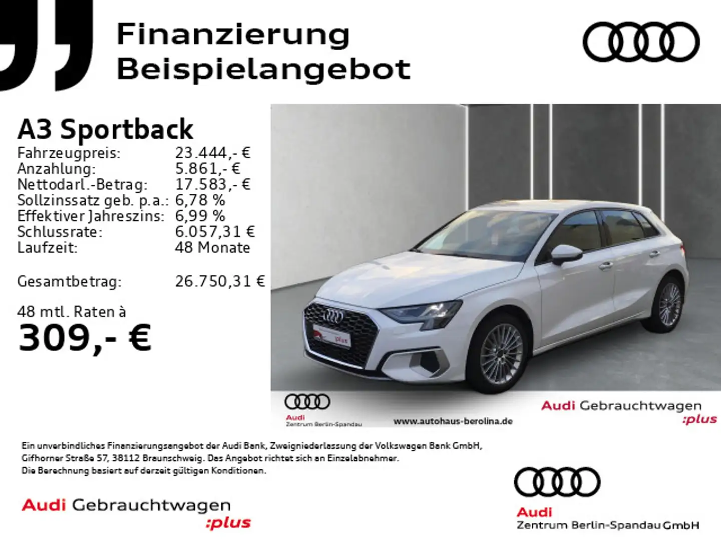 Audi A3 30 TFSI Adv. *AHK*PDC*SHZ* Weiß - 1