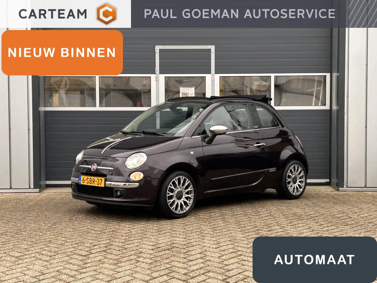 Fiat 500C 0.9 TwinAir Lounge | Xenon | Parkeer sensoren | Au Paars - 1