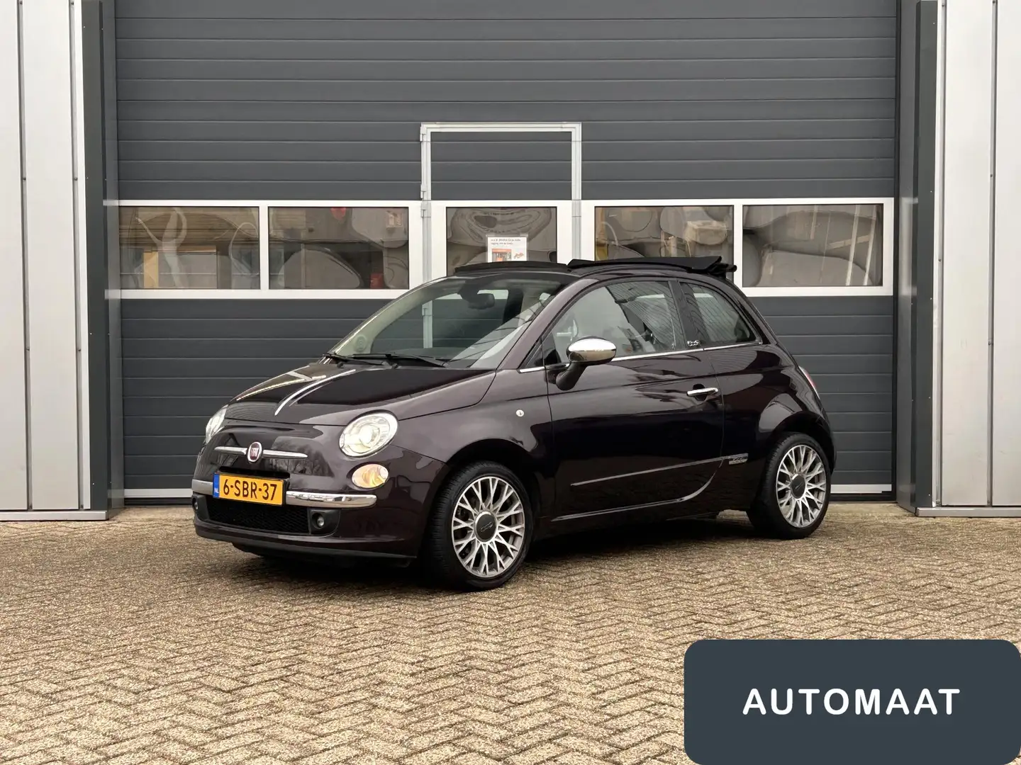Fiat 500C 0.9 TwinAir Lounge | Xenon | Parkeer sensoren | Au Paars - 2