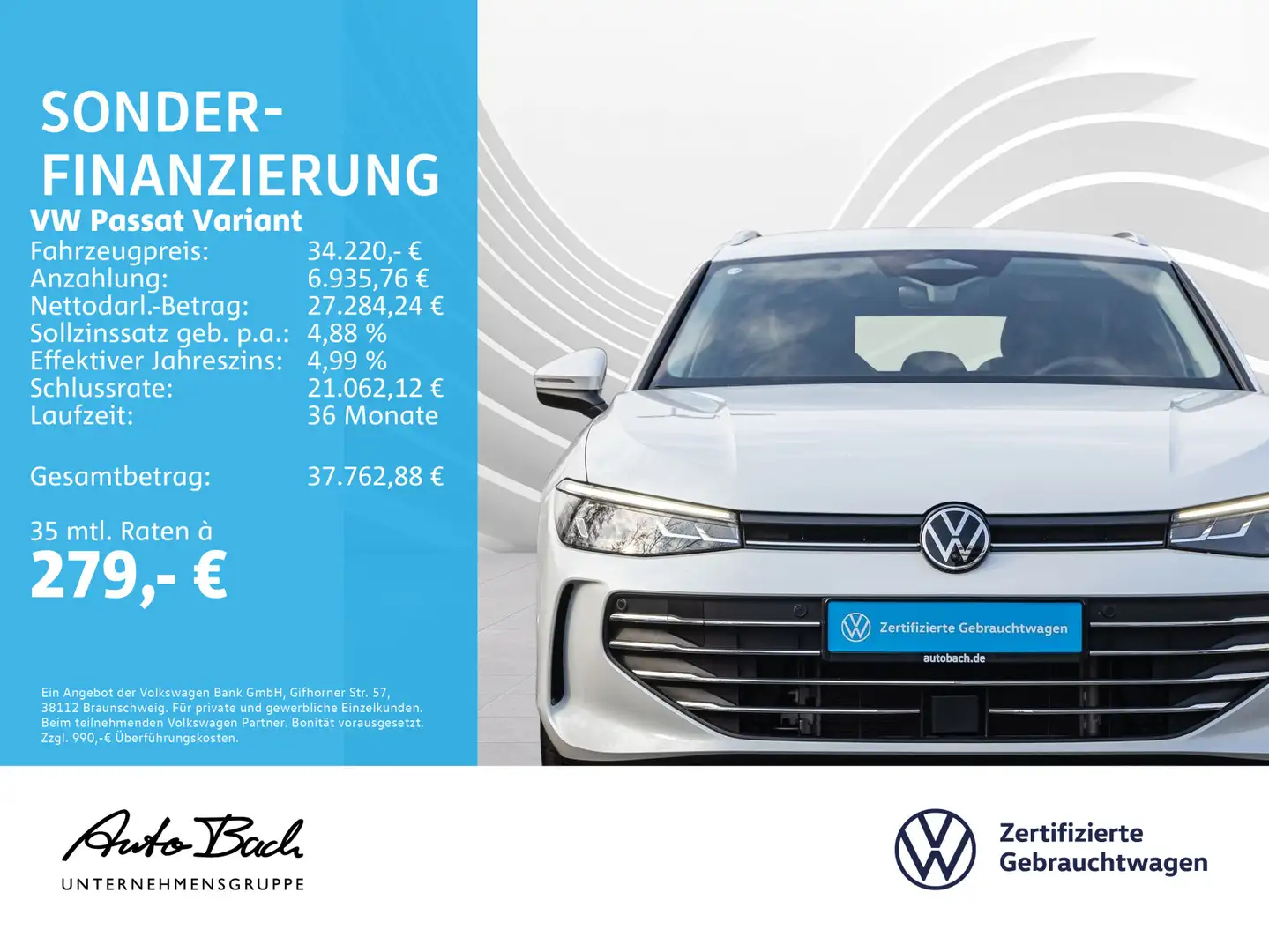 Volkswagen Passat Variant 1.5 eTSI DSG Business, Navi, LED, Weiß - 2