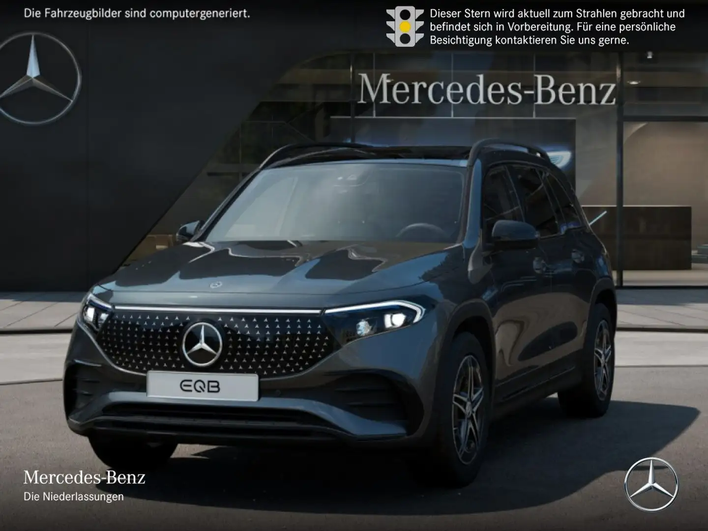 Mercedes-Benz EQB 300 4M AMG+NIGHT+ADVANCED+PANO+KAMERA+SPUR Grau - 2