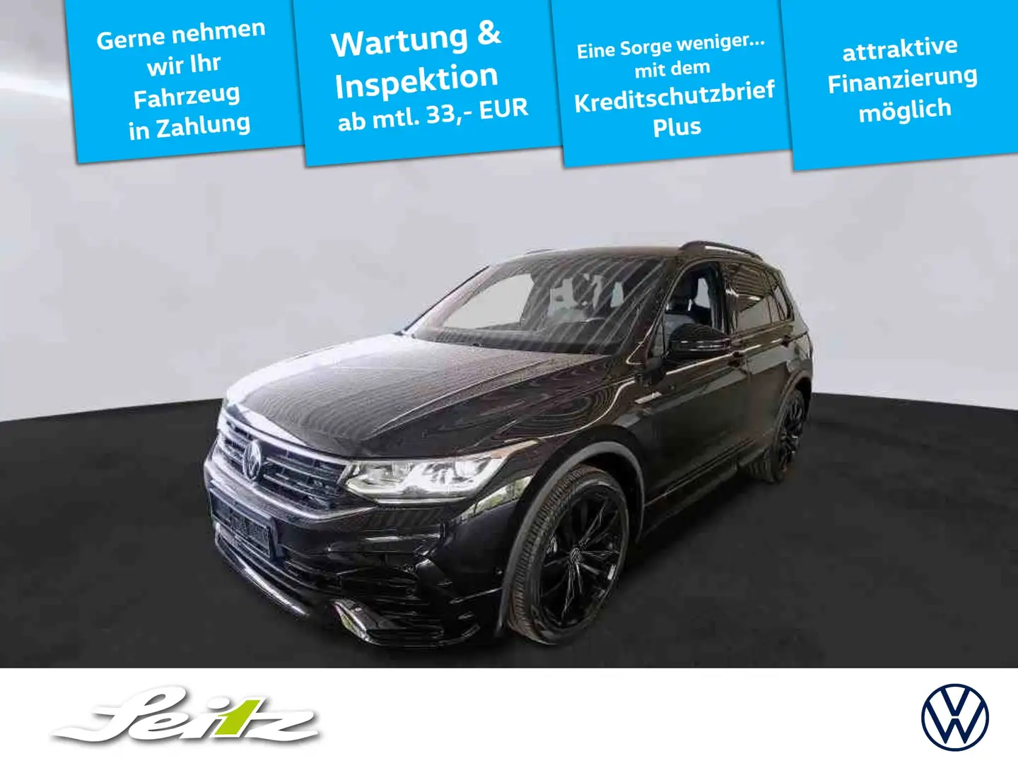 Volkswagen Tiguan 2.0 TDI 4M R-Line *AHK*STANDH*MATRIX* Schwarz - 1