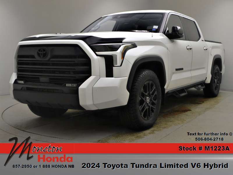 White 2024 Toyota Tundra Hybrid Pickup Truck Four-Wheel Drive Automatic