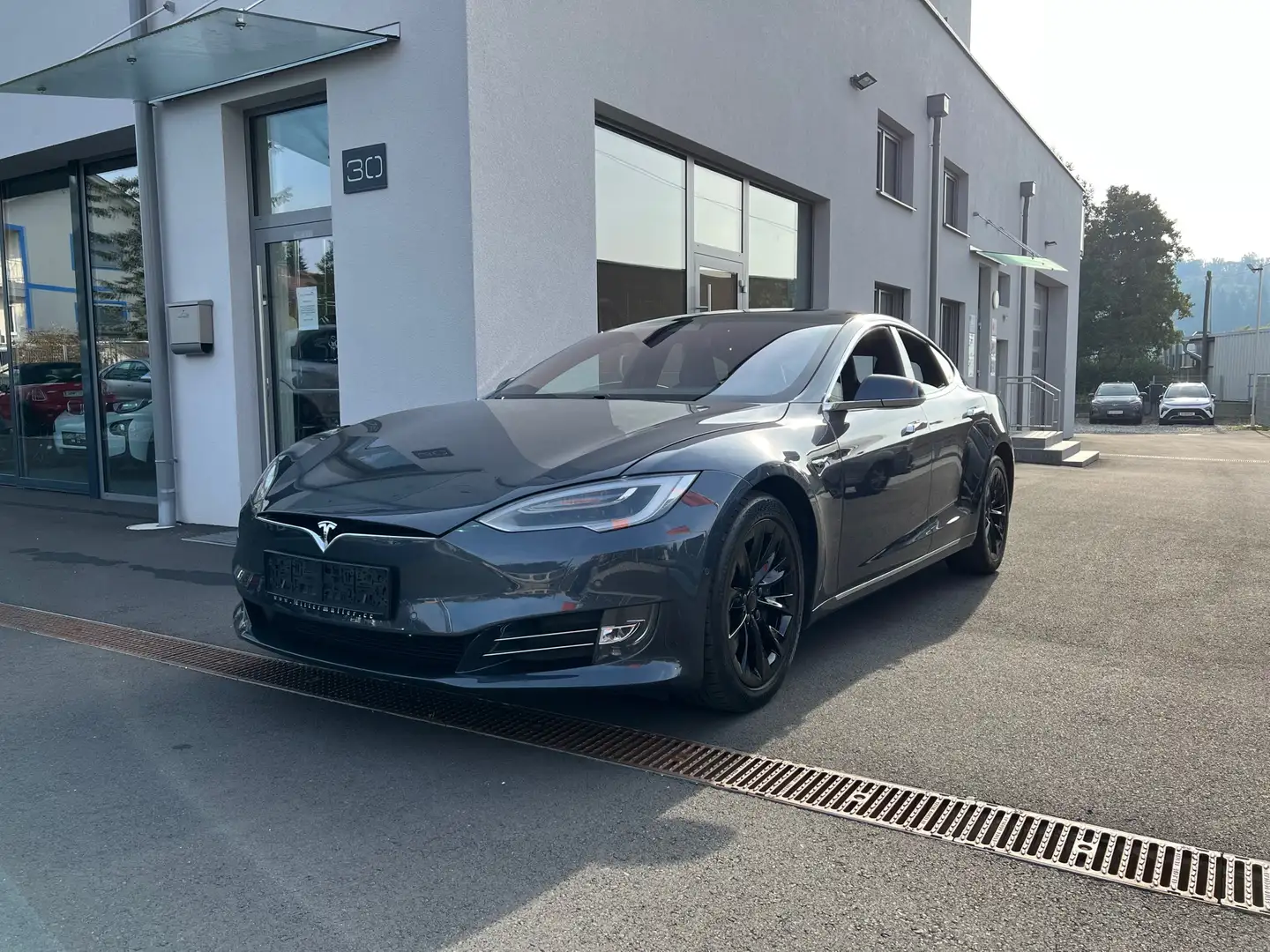 Tesla Model S 100D Allrad mit Batterie LUFT PANO Auto 5xSITZHEIZ Gris - 1