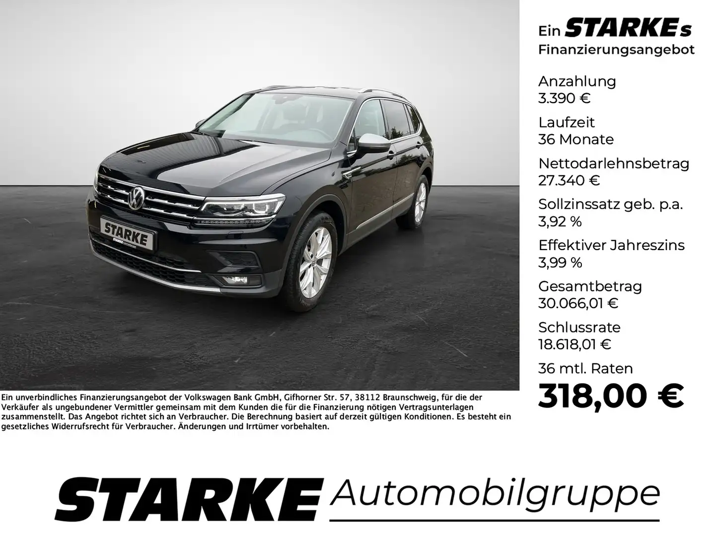 Volkswagen Tiguan Allspace 2.0 TSI DSG 4Motion Highline Schwarz - 1