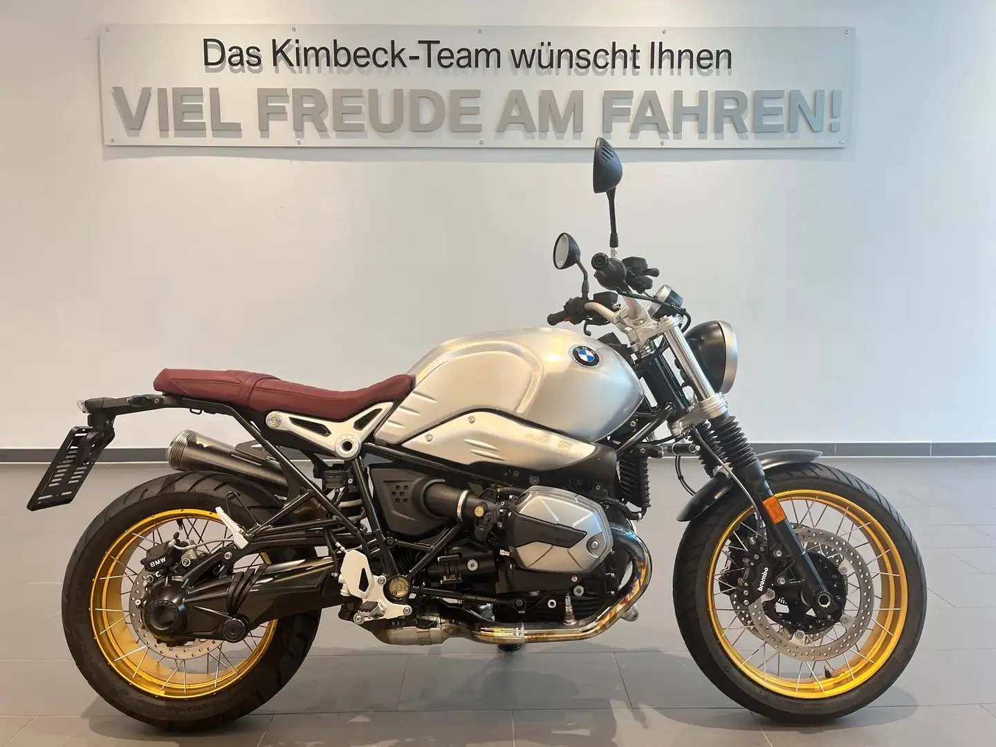 BMW R nineT Scrambler Alutank - Kreuzspeichen Gold Grau - 1