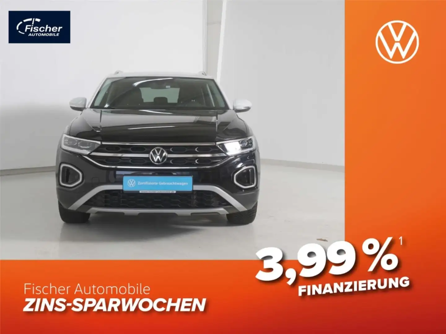 Volkswagen T-Roc 1.5 TSI Style DSG NAV/LED/RFK/ACC/Klima/SH Schwarz - 1