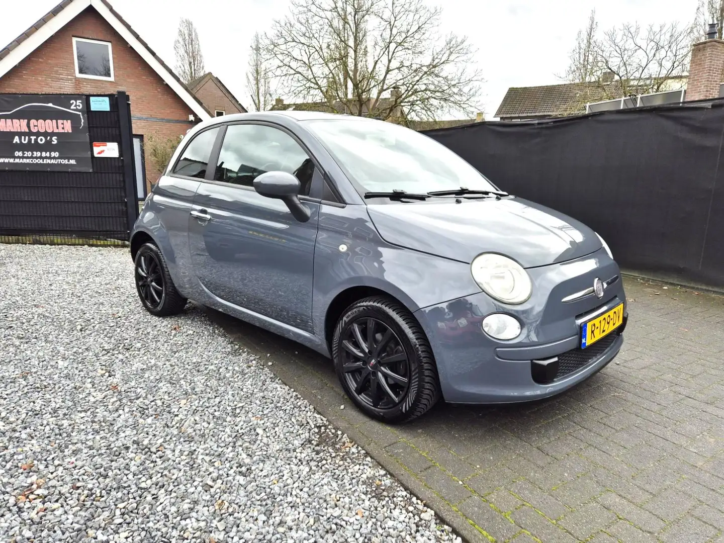 Fiat 500 1.2 Lounge Nardo Grey Airco Leer Sportstoelen Priv Grau - 2