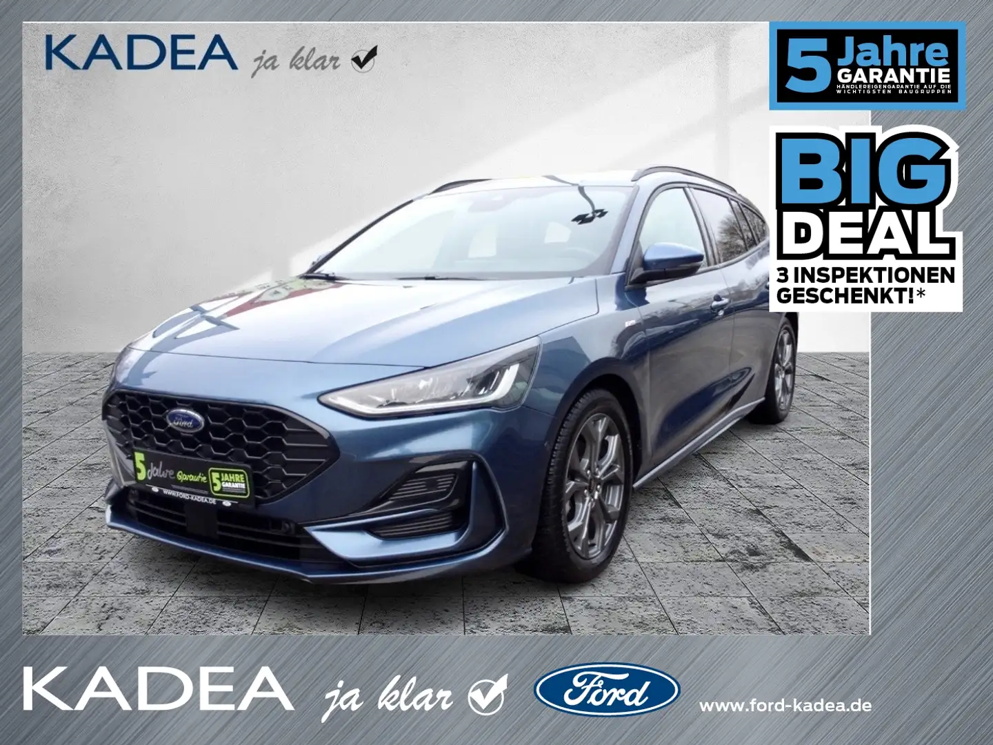 Ford Focus Turnier 1.0 EcoBoost ST-Line X ACC+AHK+LED Blau - 1