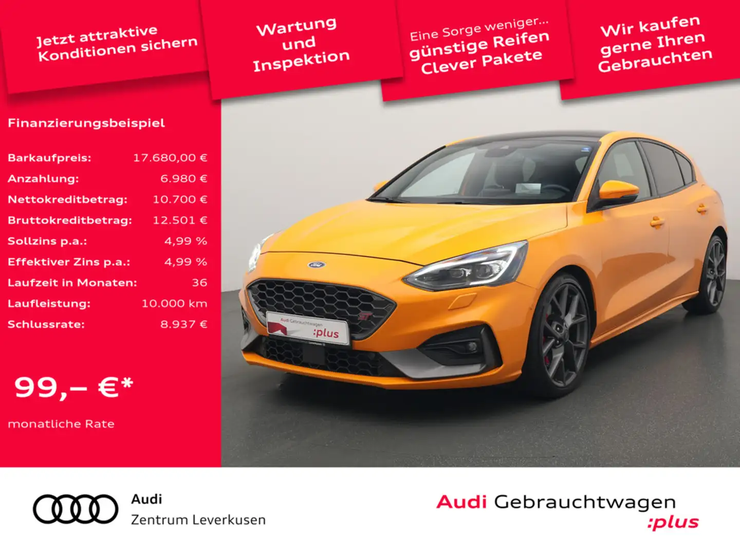 Ford Focus ST B&O SHZ PDC KAM PANO NAVI ACC SHZ LED Negro - 1