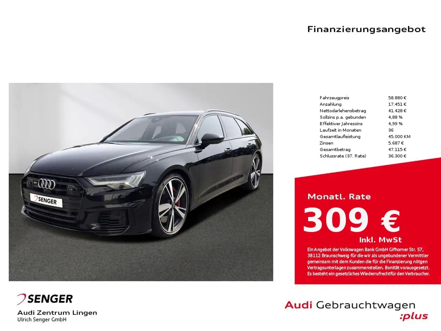 Audi S6 Avant 3.0 TDI quattro Matrix Panorama B&O AHK Black - 1