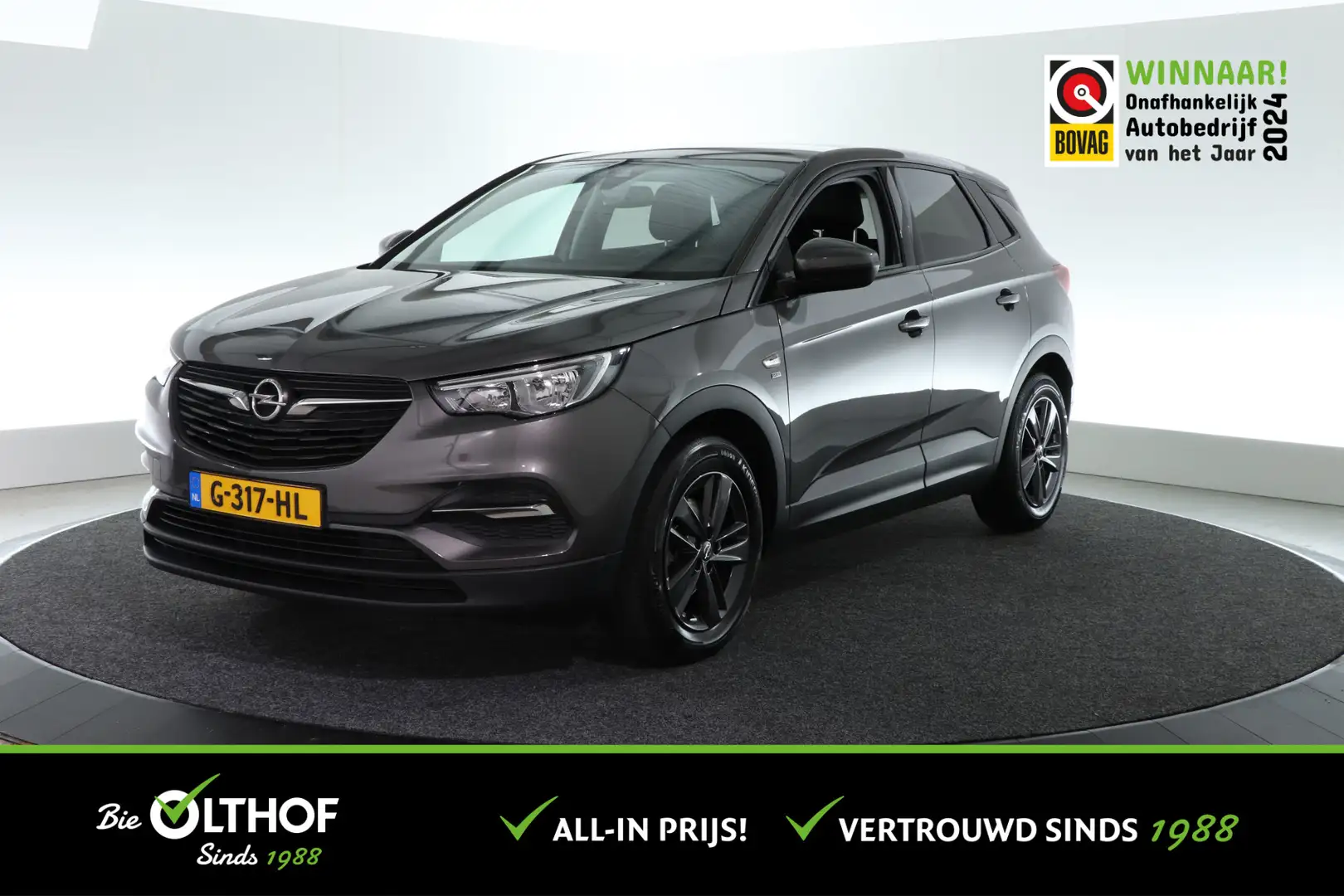 Opel Grandland X 1.2 Turbo 120 Jaar Edition | TREKHAAK | CARPLAY | Grijs - 1