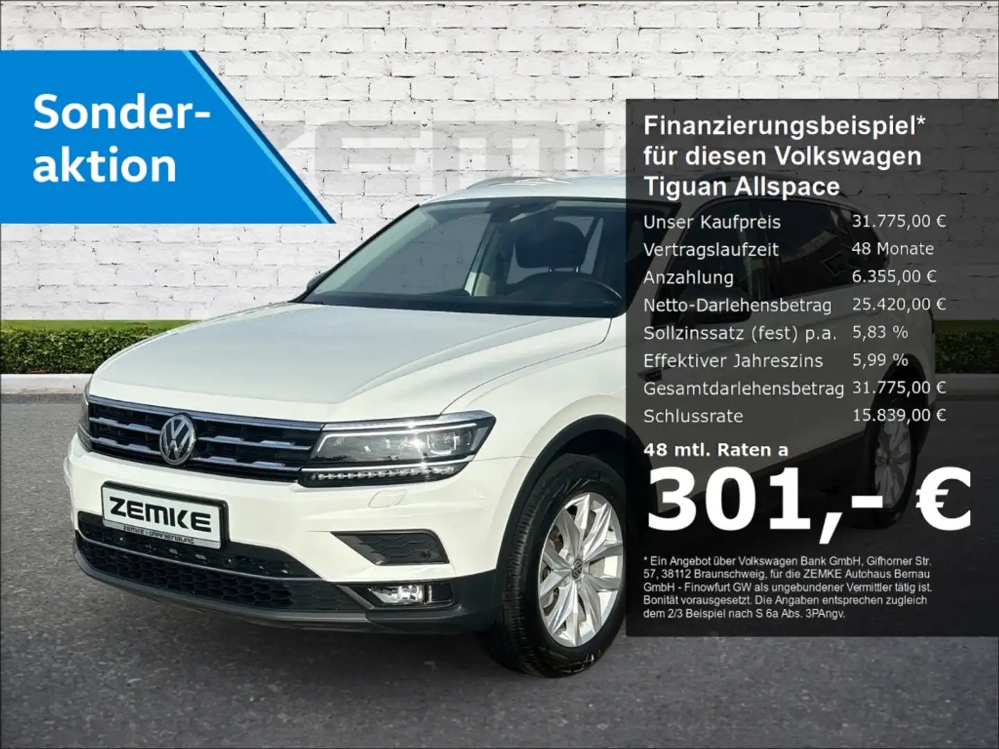 Volkswagen Tiguan Allspace 2.0 TDI DSG Highline 4Motion AD LED Kurvenlicht Sp Wit - 1