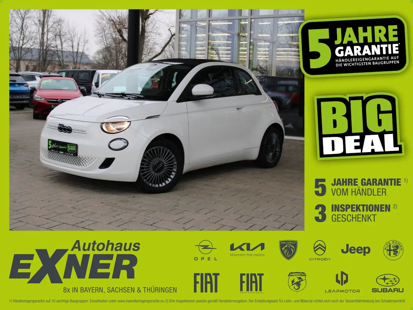 Fiat 500e Cabrio ICON - 42 kWh *Batteriezertifikat Beyaz - 1