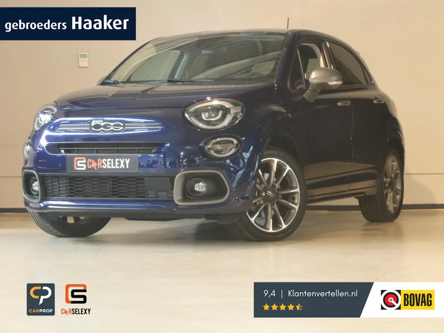 Fiat 500X 1.5 Hybrid Sport * Zorgeloos rijden, zonder extra Blauw - 1