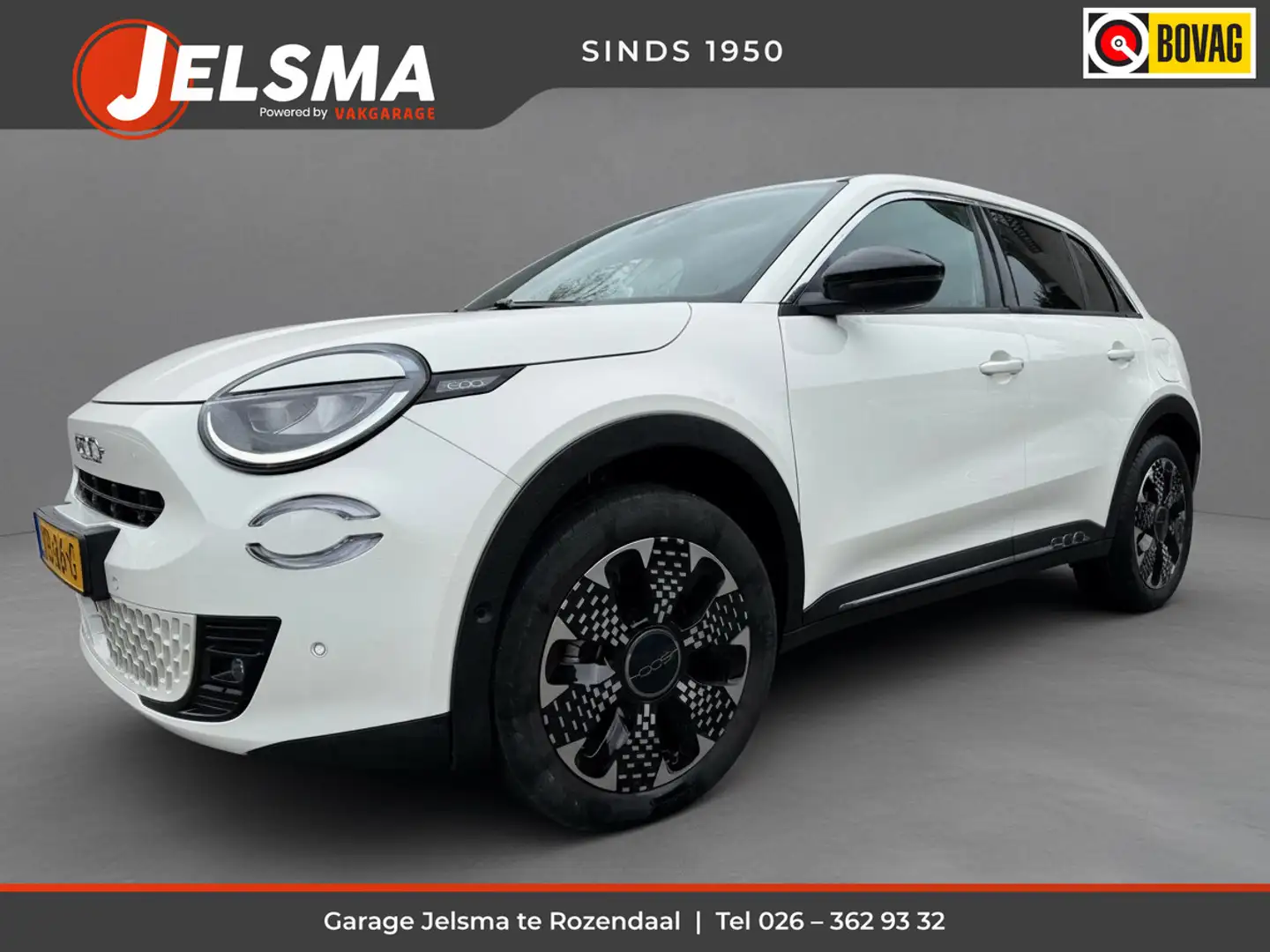 Fiat 600 1.2 Hybrid La Prima Aut., Camera | Leer | Navi & C Blanco - 1