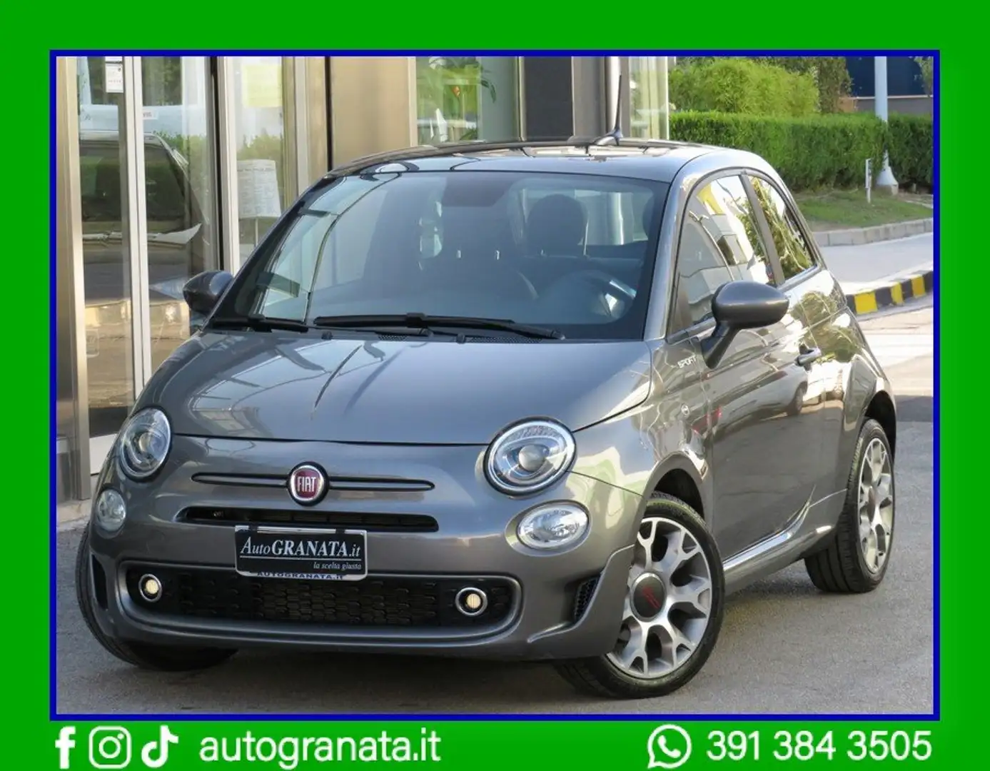 Fiat 500 1.0 HYBRID SPORT 70CV TETTO+CARPLAY Grigio - 1