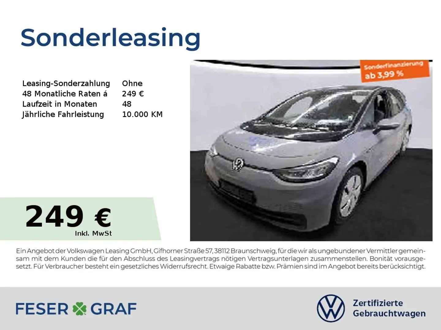 Volkswagen ID.3 Pro Navi LED CCS Grau - 1
