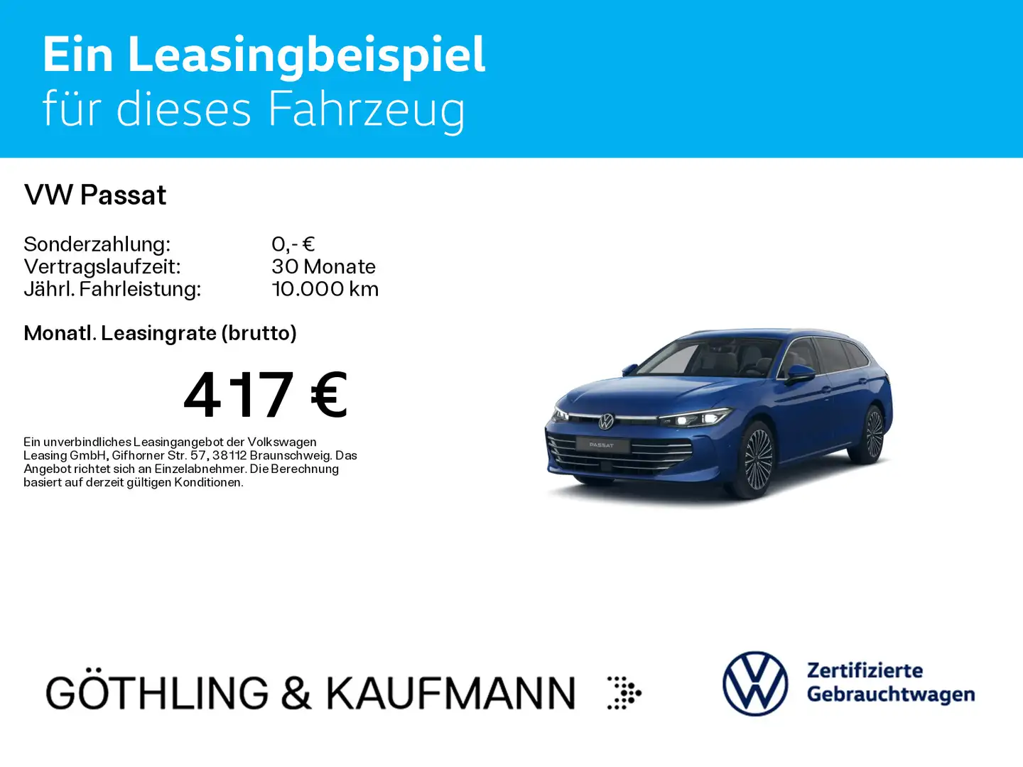 Volkswagen Passat Elegance 4M 2.0 TDI*NAVI*AHK*HUD*STDHZG*I Blau - 2