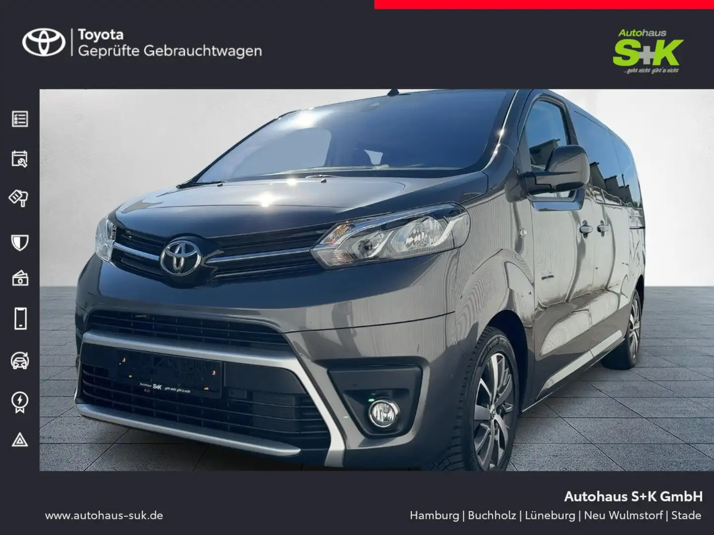 Toyota Proace Verso 2.0 D-4D L1 Team D*8-SITZE+KAMERA+CARPLAY* Grau - 1