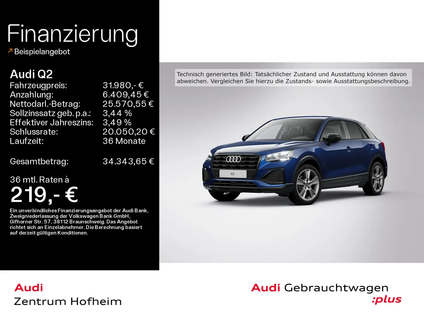 Audi Q2 35 TFSI Advanced S tro*Matrix*Virtual*Smartph Blau - 1