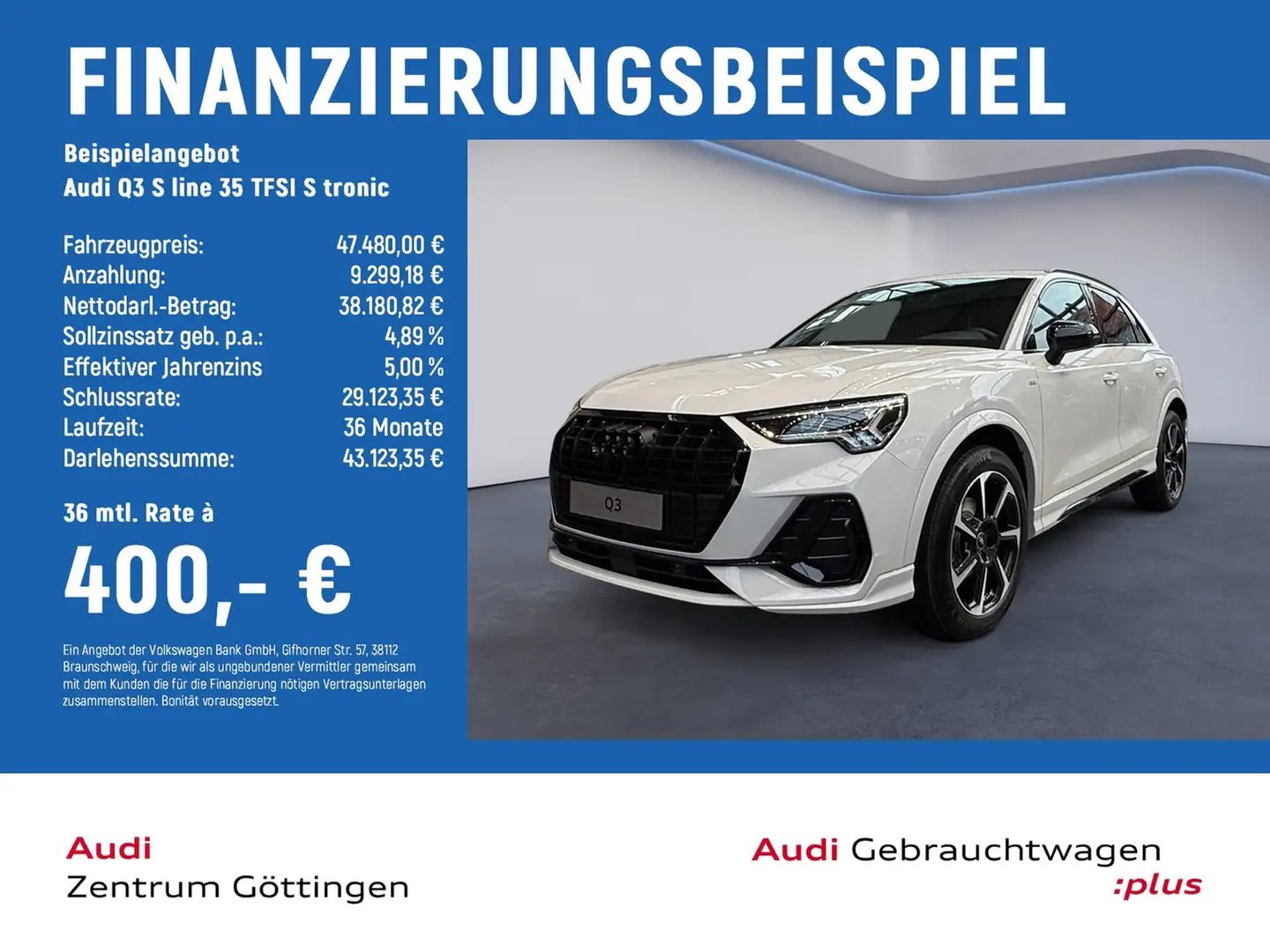 Audi Q3 S line 35 TFSI S tronic +AHK+LED+SOUND+VC pl. Weiß - 2