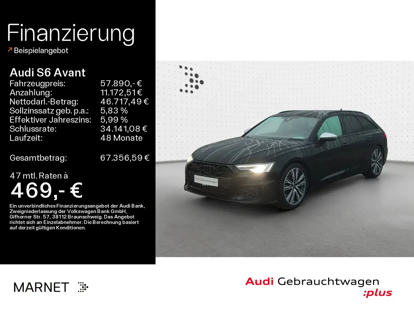 Audi S6 TDI quattro*Navi*Matrix*Alu*PDC*Virtual Schwarz - 1
