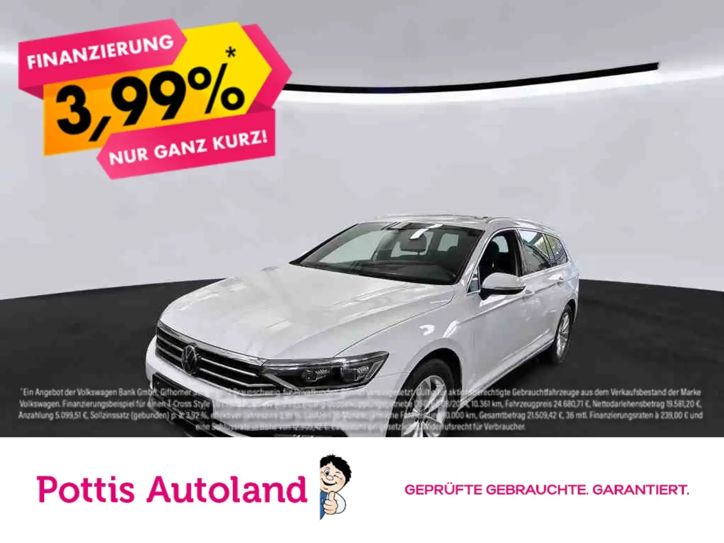 Volkswagen Passat Variant 2.0 TDI DSG ELEGANCE PANO STANDHZG IQ.LIGHT Weiß - 1