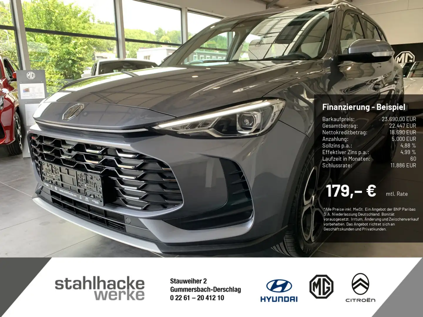 MG ZS Hybrid Comfort I Automatik I 197 PS I Preis nur gültig bei Finanzierung Grau - 1