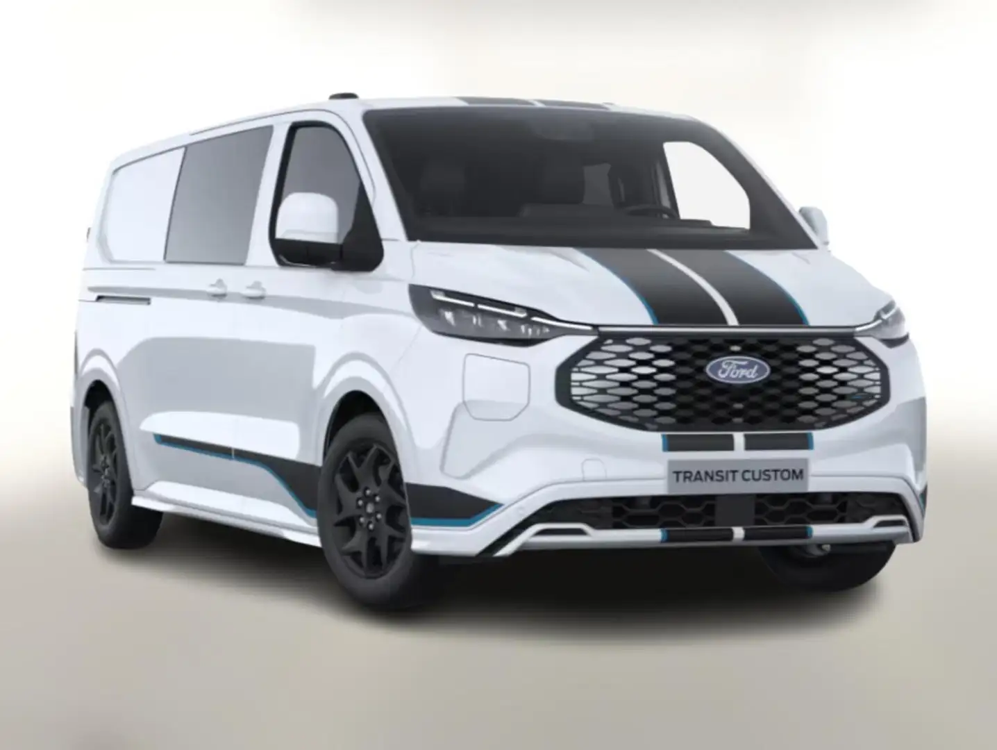 Ford E-Transit Custom Sport DCiV 71kWh L2 AHK ProPow 160 kW (2... Weiß - 1
