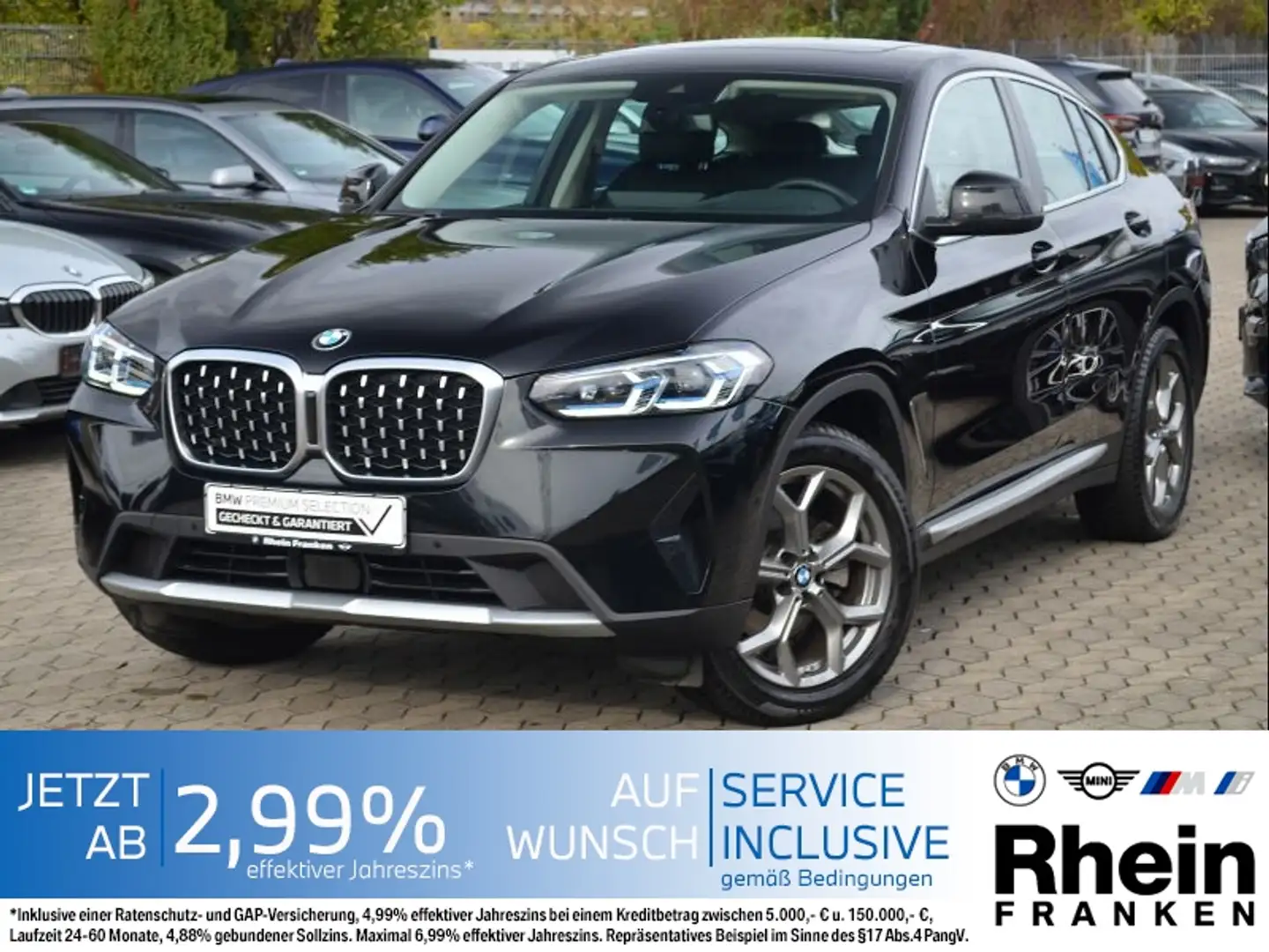 BMW X4 xDrive20i LiveCptProf.Laser.Head-Up.AHK.Pano Schwarz - 1