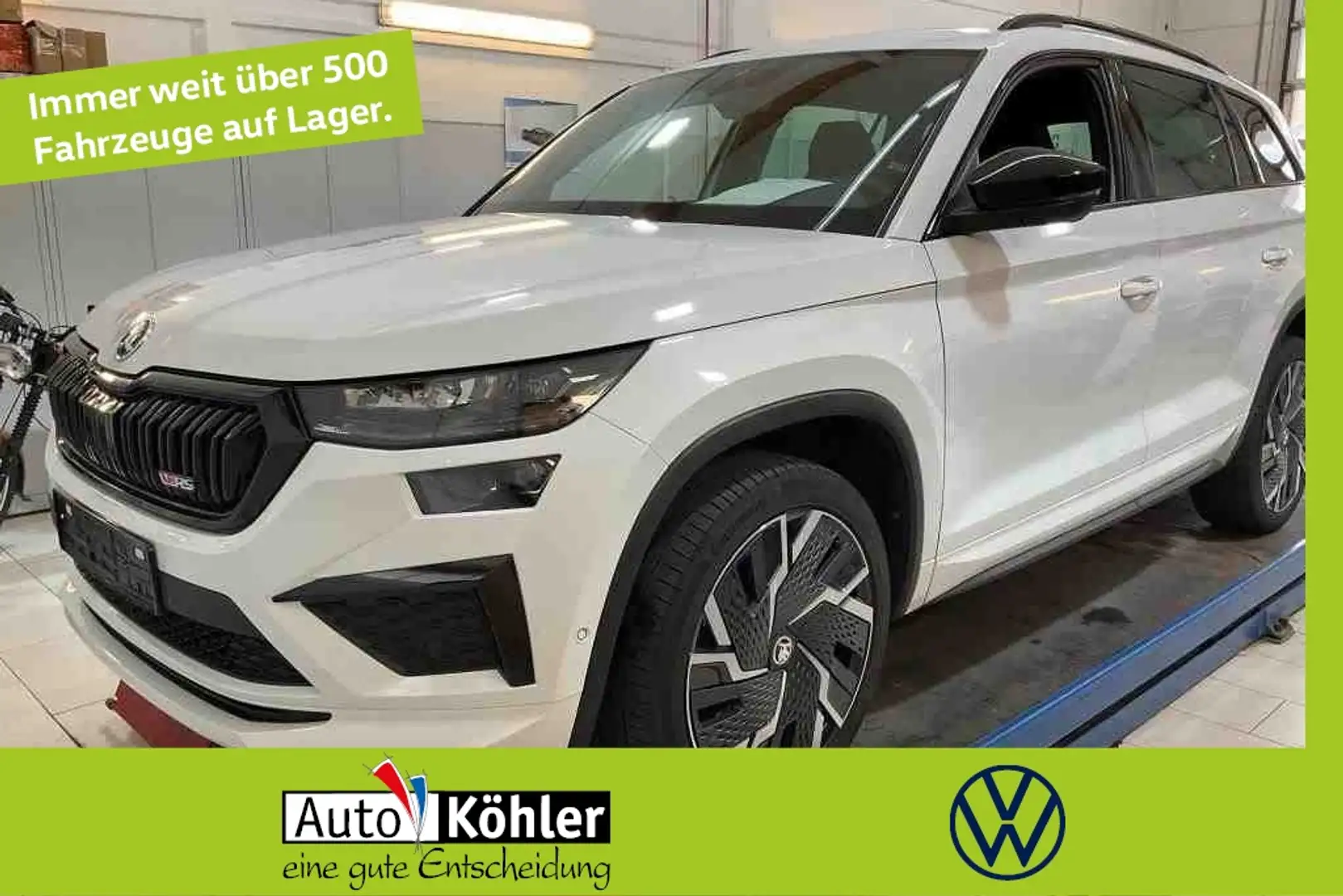 Skoda Kodiaq RS TSi DSG 4M Matrix/Pano/CarPlay/ACC/AHK Weiß - 1