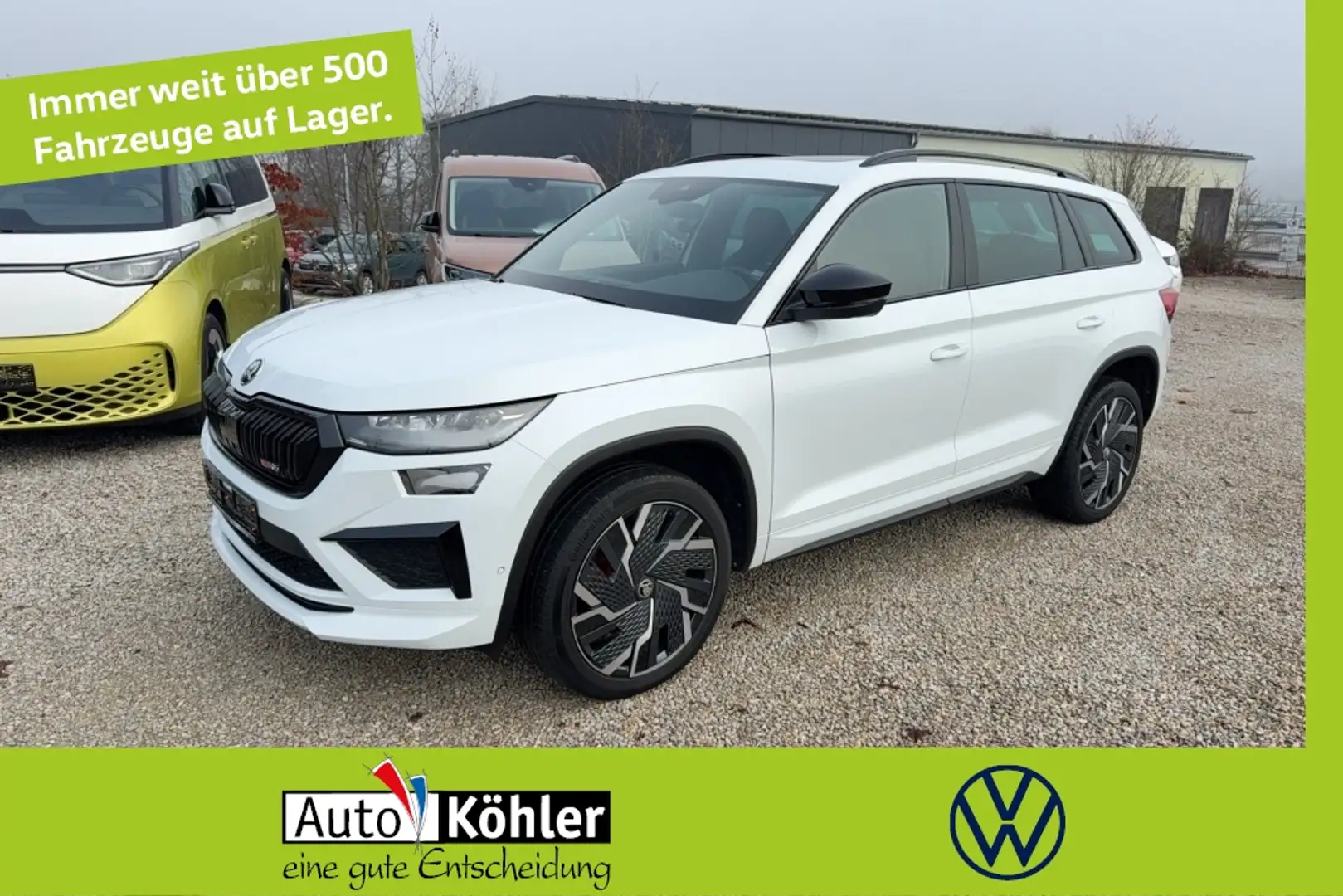 Skoda Kodiaq RS TSi DSG 4M Matrix/Pano/CarPlay/ACC/AHK Weiß - 1