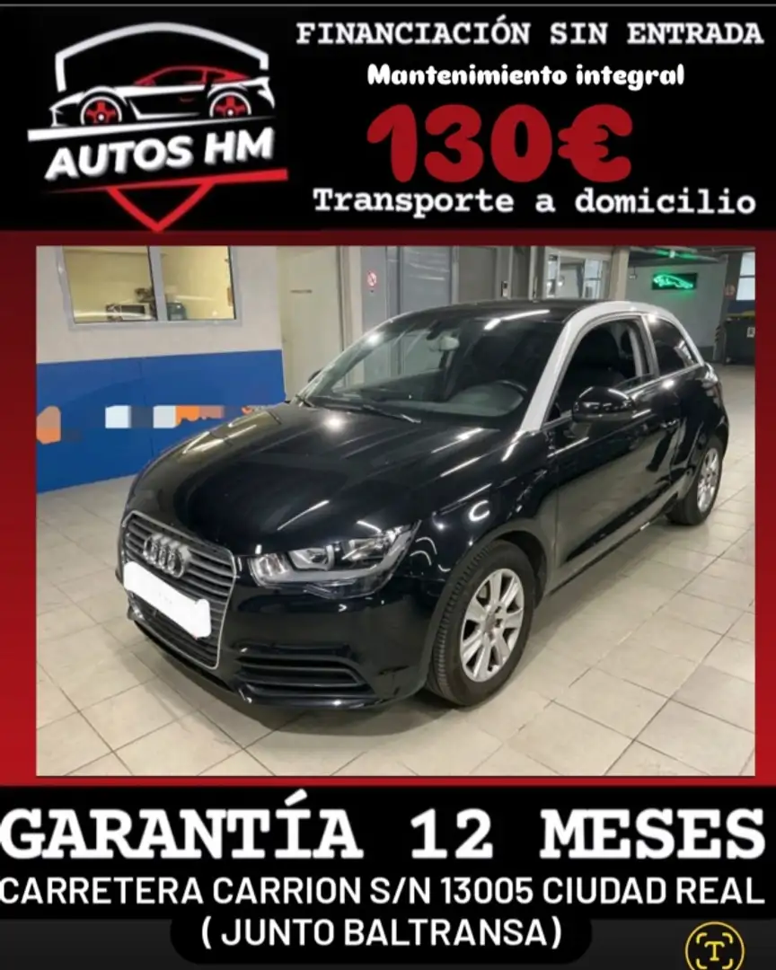 Audi A1 1.6TDI Attraction 90 Noir - 1