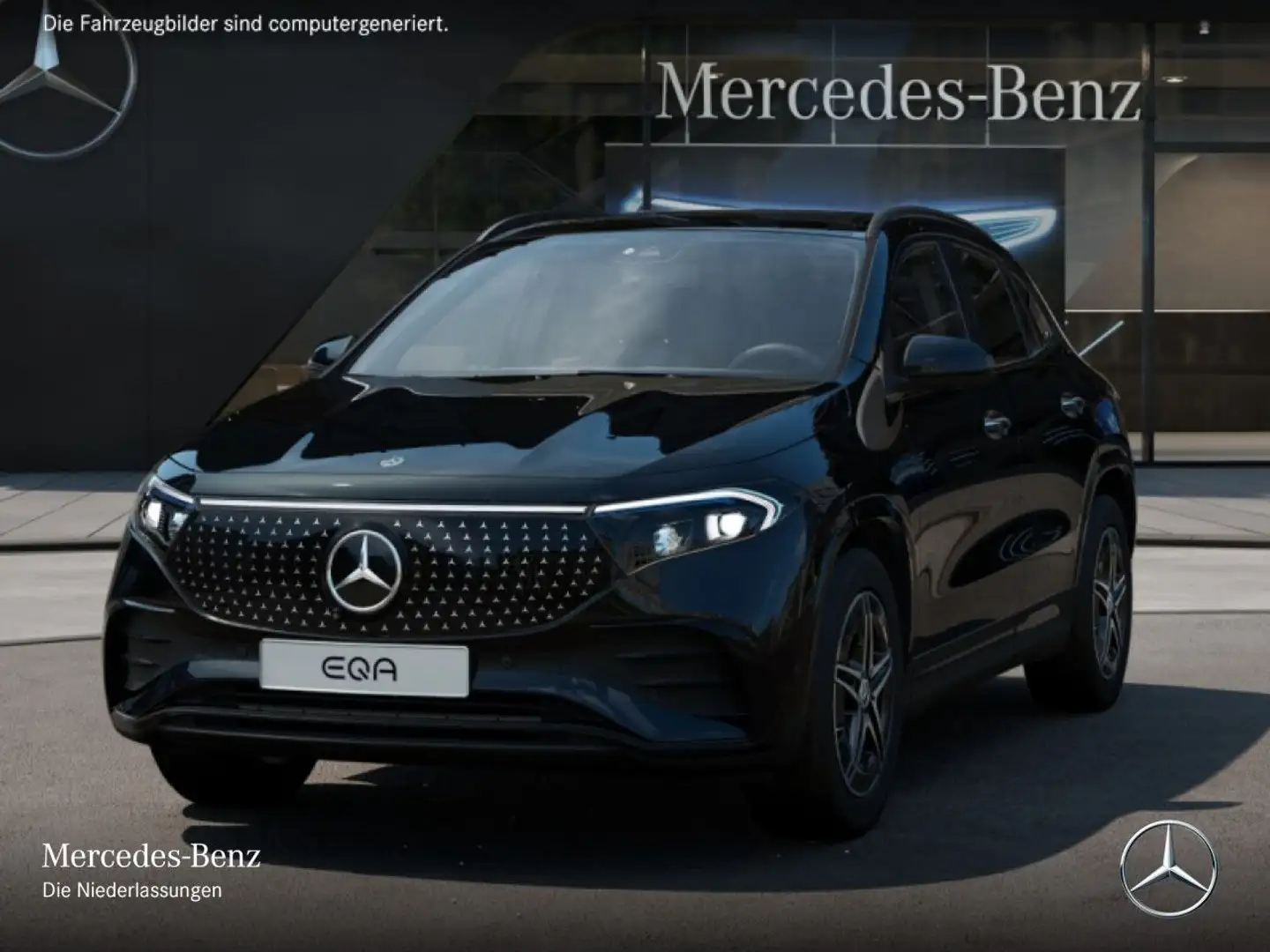 Mercedes-Benz EQA 300 4M AMG+NIGHT+PLUS-PAKET+PANO+360+KEYLESS Schwarz - 2