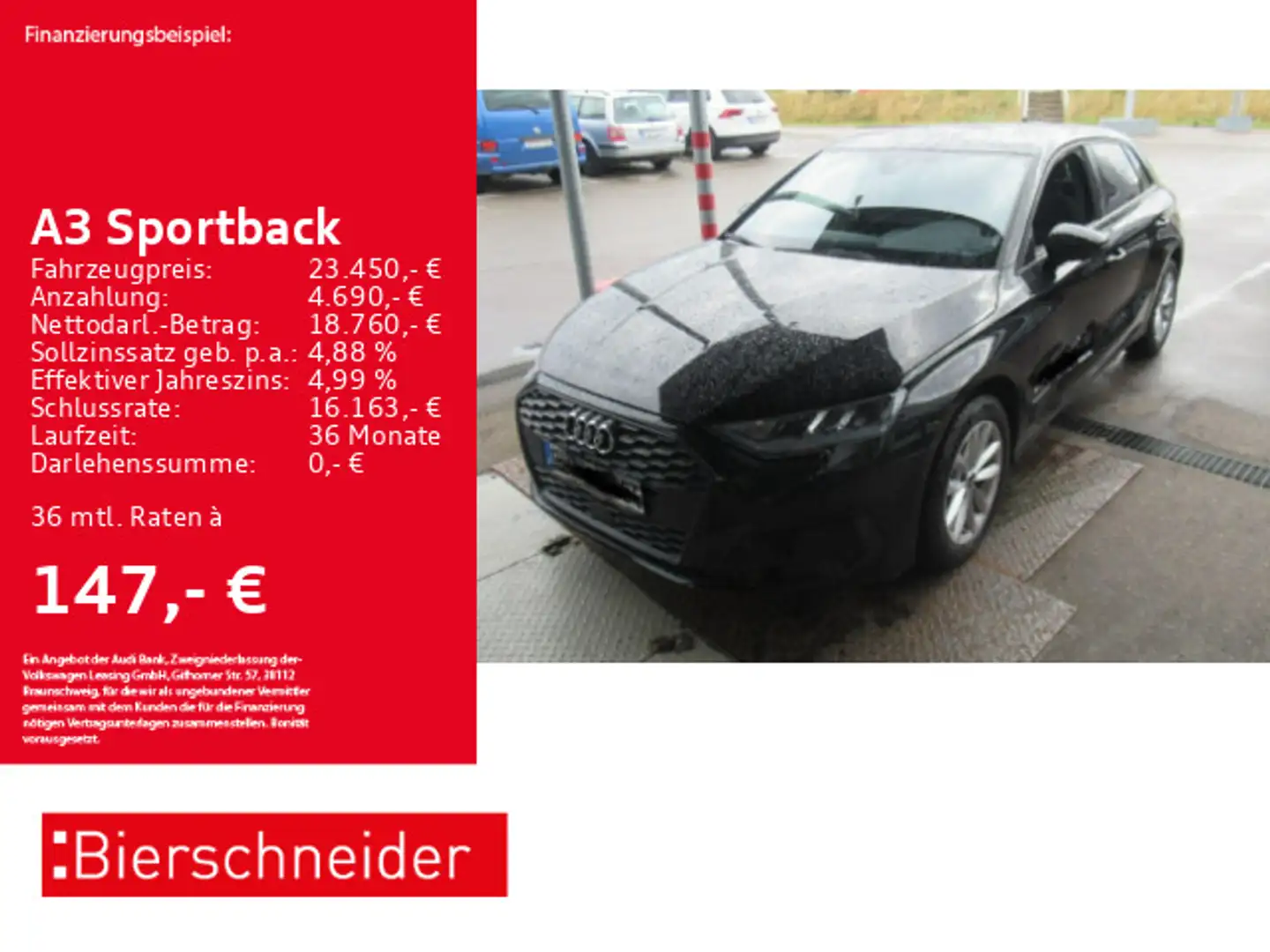 Audi A3 30 TFSI SHZ GRA NAVI VC PDC Schwarz - 1