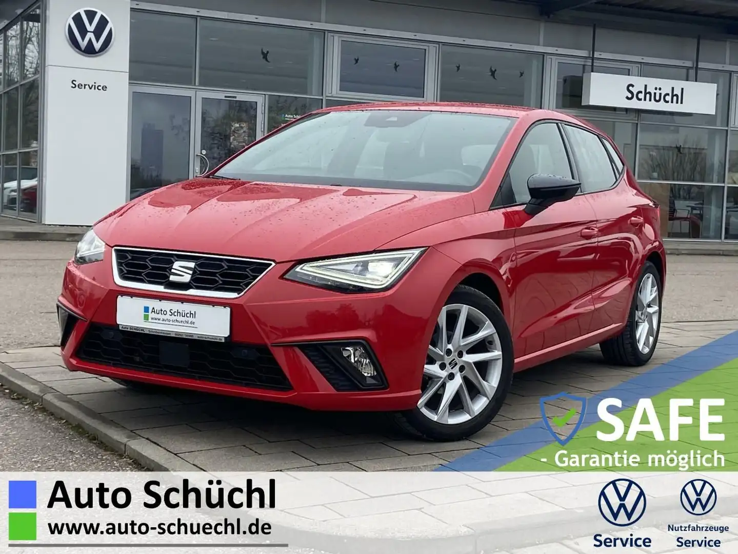SEAT Ibiza 1.0 TSI FR-Line NAVI-PRO+LED+FULL-LINK+SHZ Rot - 1