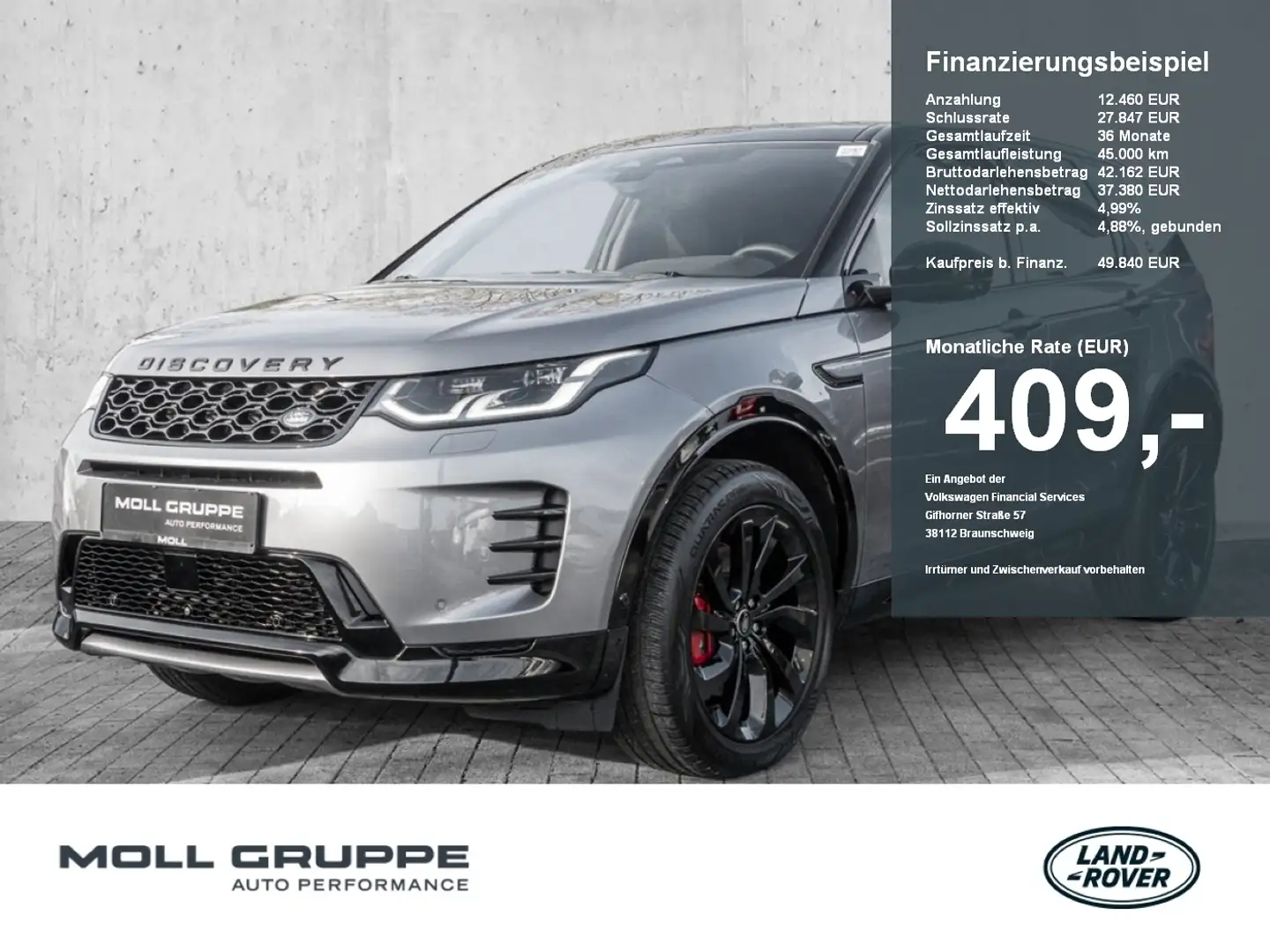 Land Rover Discovery Sport 2.0 D200 Mild-Hybrid Dynamic SE PANO Grau - 1