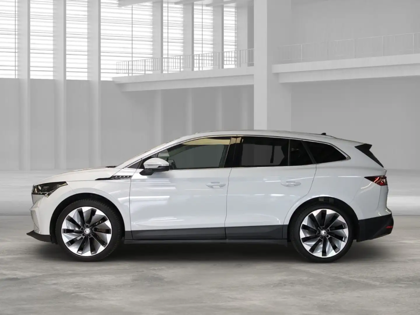 Skoda Enyaq 80 AHK Navi Leder Wärmepumpe Memory Sitze LED Kurv Weiß - 2