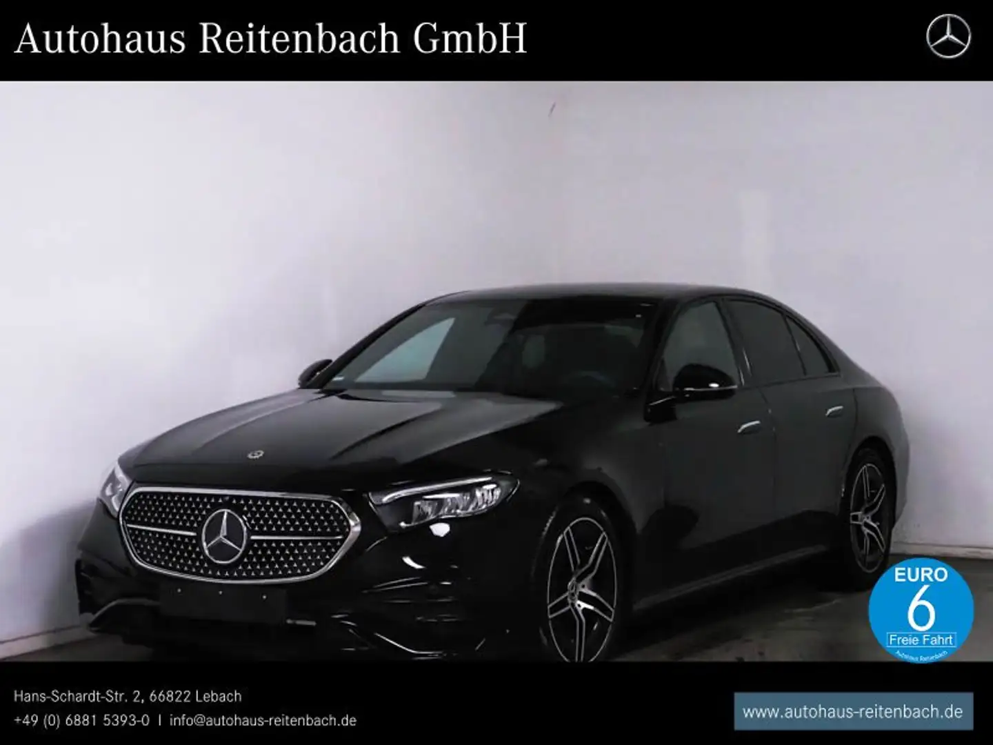 Mercedes-Benz E 200 E200 LIMO AMG+BURMESTER4D HUD+NIGHT+GRILLBELEUCH Schwarz - 1